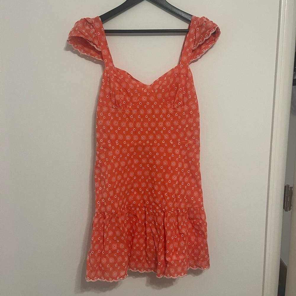 Betsey Johnson Ditsy Eyelet Bustier Mini Dress